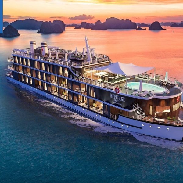 Đặt tour du thuyền Heritage Cruises Binh Chuan 5 sao