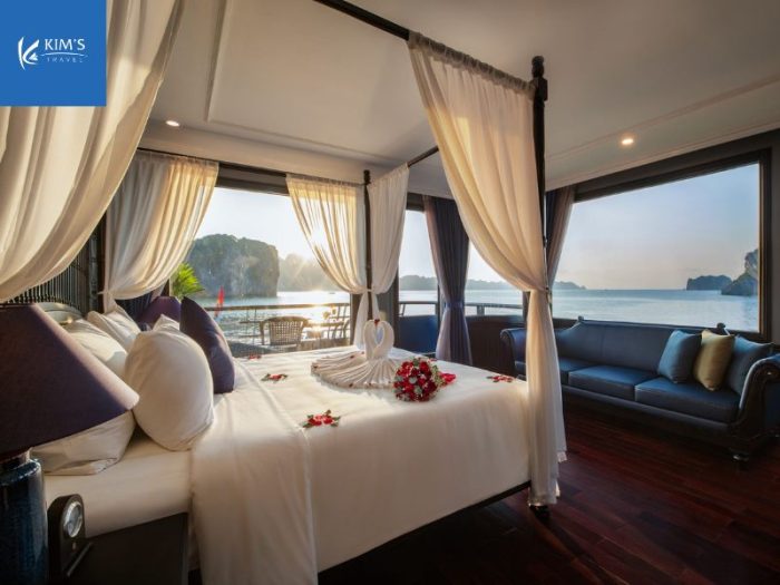Phòng Honeymoon Terrace Suite du thuyền Rosy Cruise