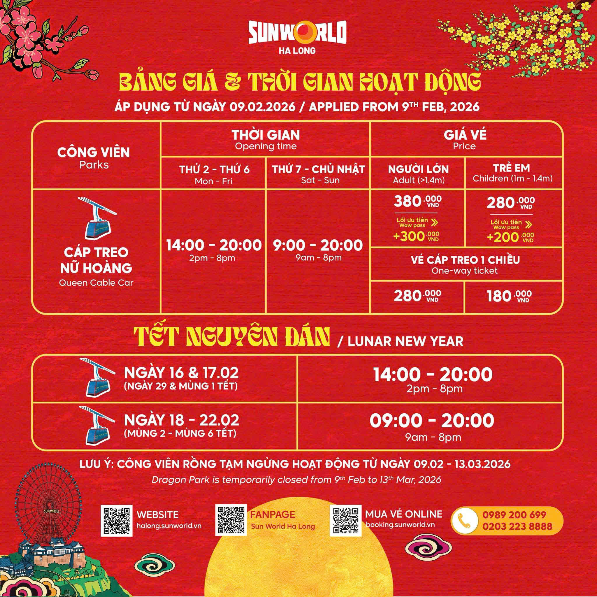 Bảng giá Sunworld Hạ Long