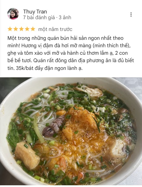 danh gia bun hai san cham huong 
