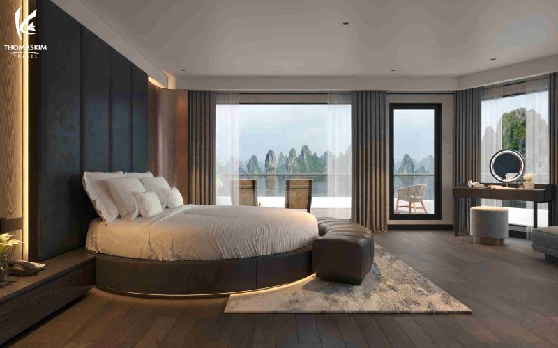 Đặt Tour Tham Quan Vịnh Hạ Long Trên Du Thuyền Victorious Cruise 5 Sao 7 Phòng Elite Balcony Suite có diện tích 40-42m2