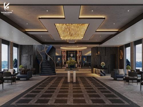 Đặt Tour Tham Quan Vịnh Hạ Long Trên Du Thuyền Victorious Cruise 5 Sao 2 Toàn bộ không gian trên tàu được mở rộng nhờ hệ thống kính Panorama